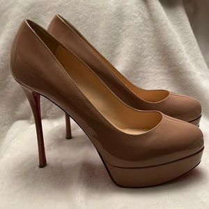 Christian Louboutin Size 39 Nude Platform Heels NIB